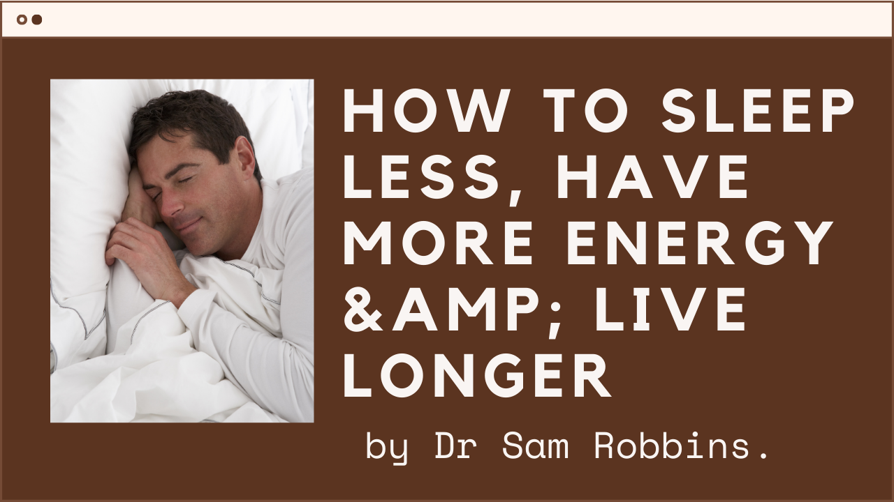 Sleeping less while boosting energy
